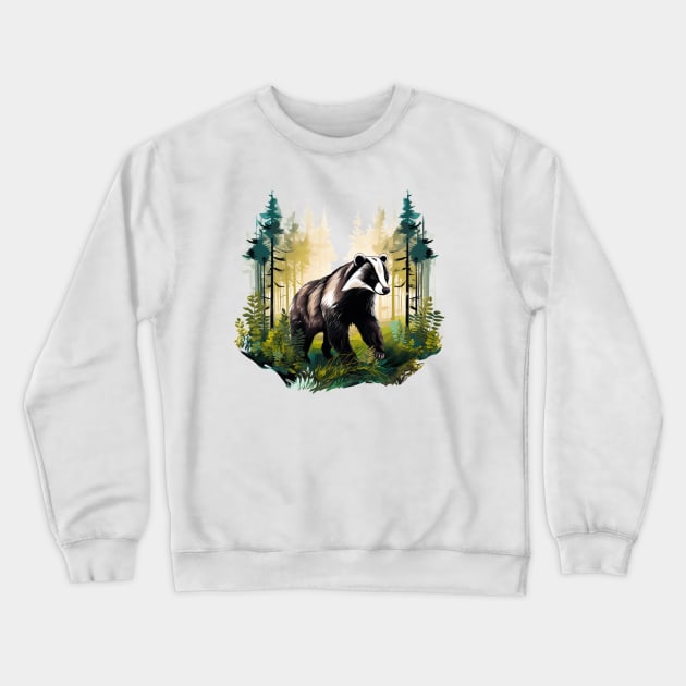 Badger Lover Crewneck Sweatshirt by zooleisurelife